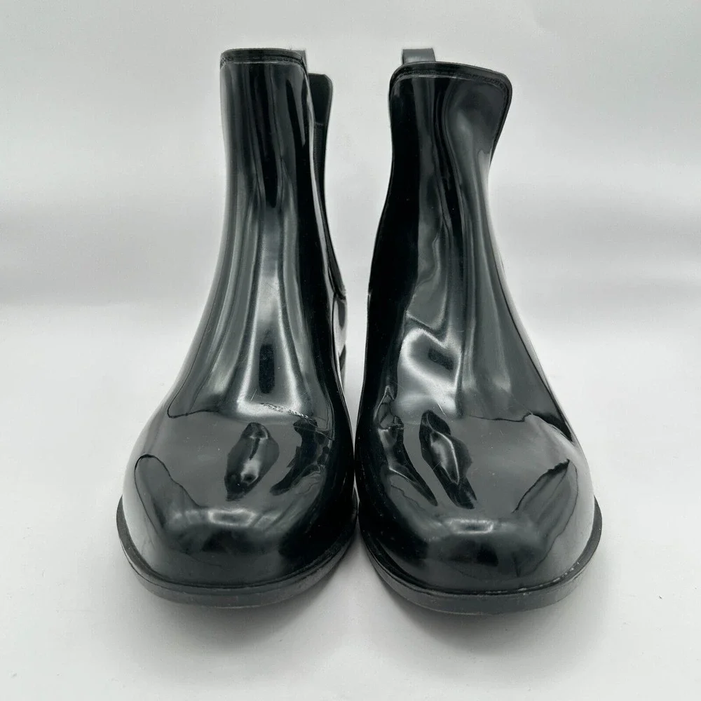 Lauren Ralph Lauren Tally Rainboots Womens Size 7 Black‎ Rubber Ankle Outdoor
